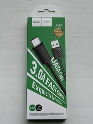 USB kabelis HOCO X88 type-C (3A) 1m juodas
