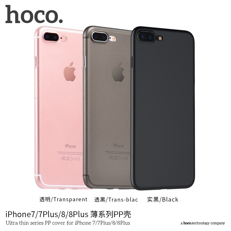 Dėklas "Hoco Ultra Thin PP Series" Apple iPhone 7 Plus / 8 Plus permatomas juodas