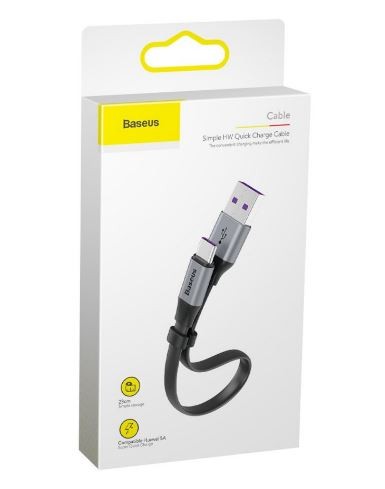 USB kabelis Baseus (CATMBJ-BG1) Type-C (40W) juodas 0.23M