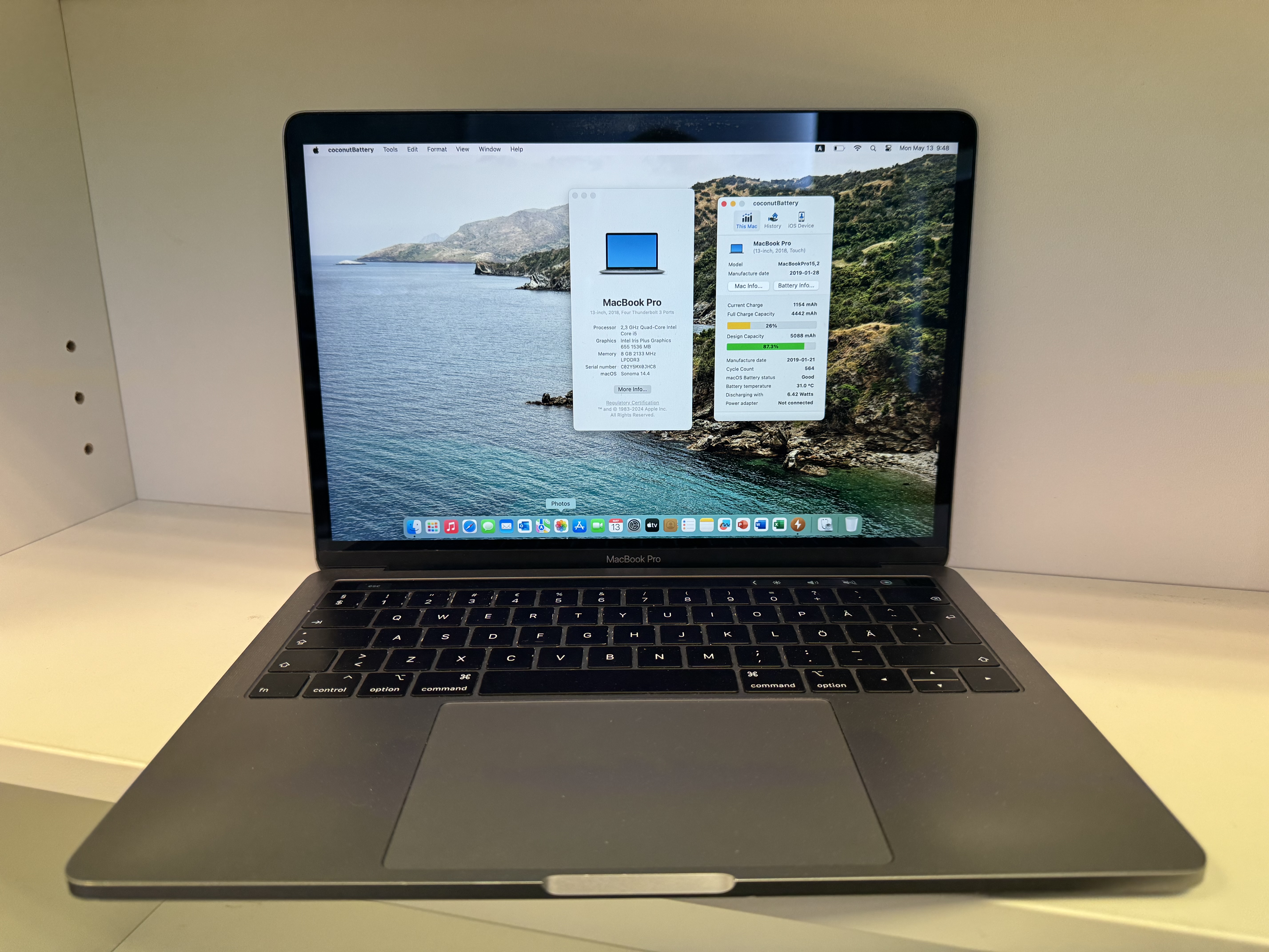 MacBook Pro 13-inch, 2019 i5-2.3GHz RAM8GB SSD256GB