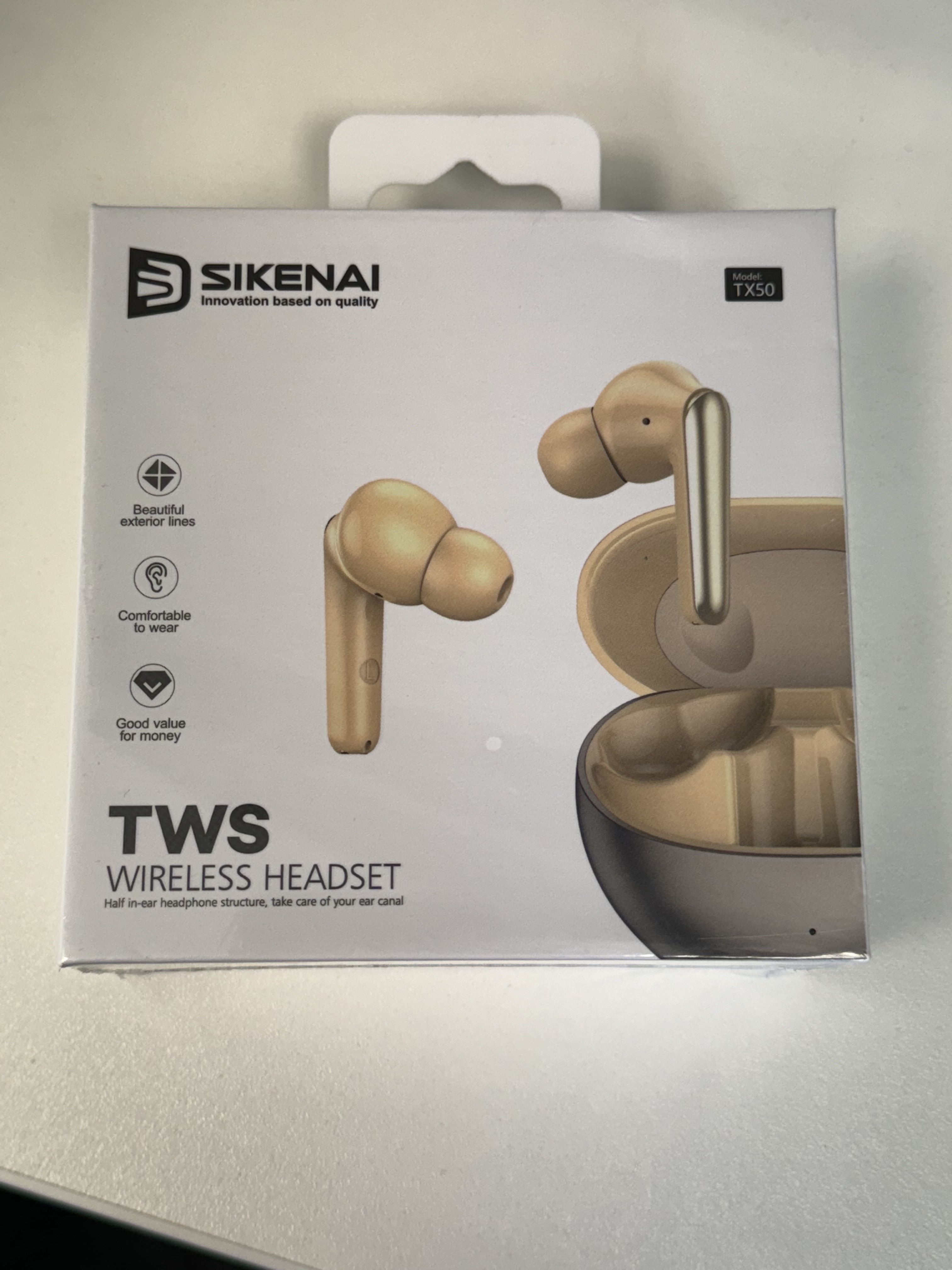 Ausinės wireless TX50 gold (sikenai)