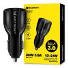 Įkroviklis automobilinis Wozinsky (WCC-02) Quick Charge (2xUSB 3A) juodas